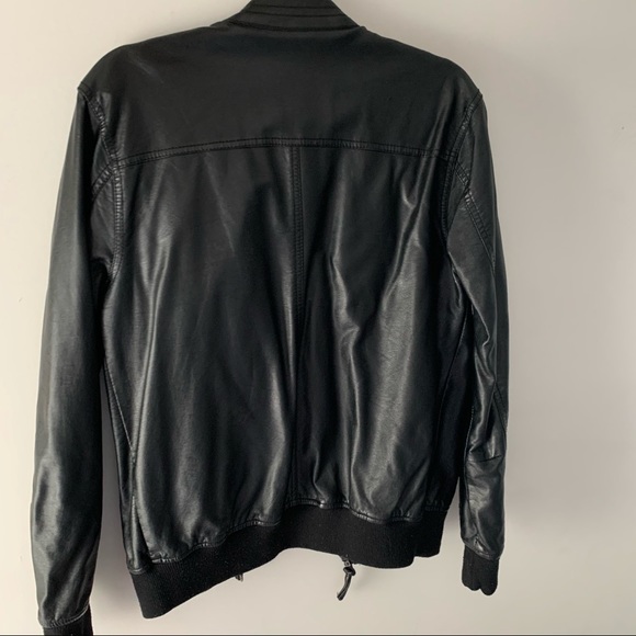 Legendary Good Faux Leather Bomber Jacket, Small - Picture 3 of 4